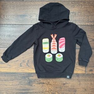 Whistle and Flute Kids Black Sushi Hoodie